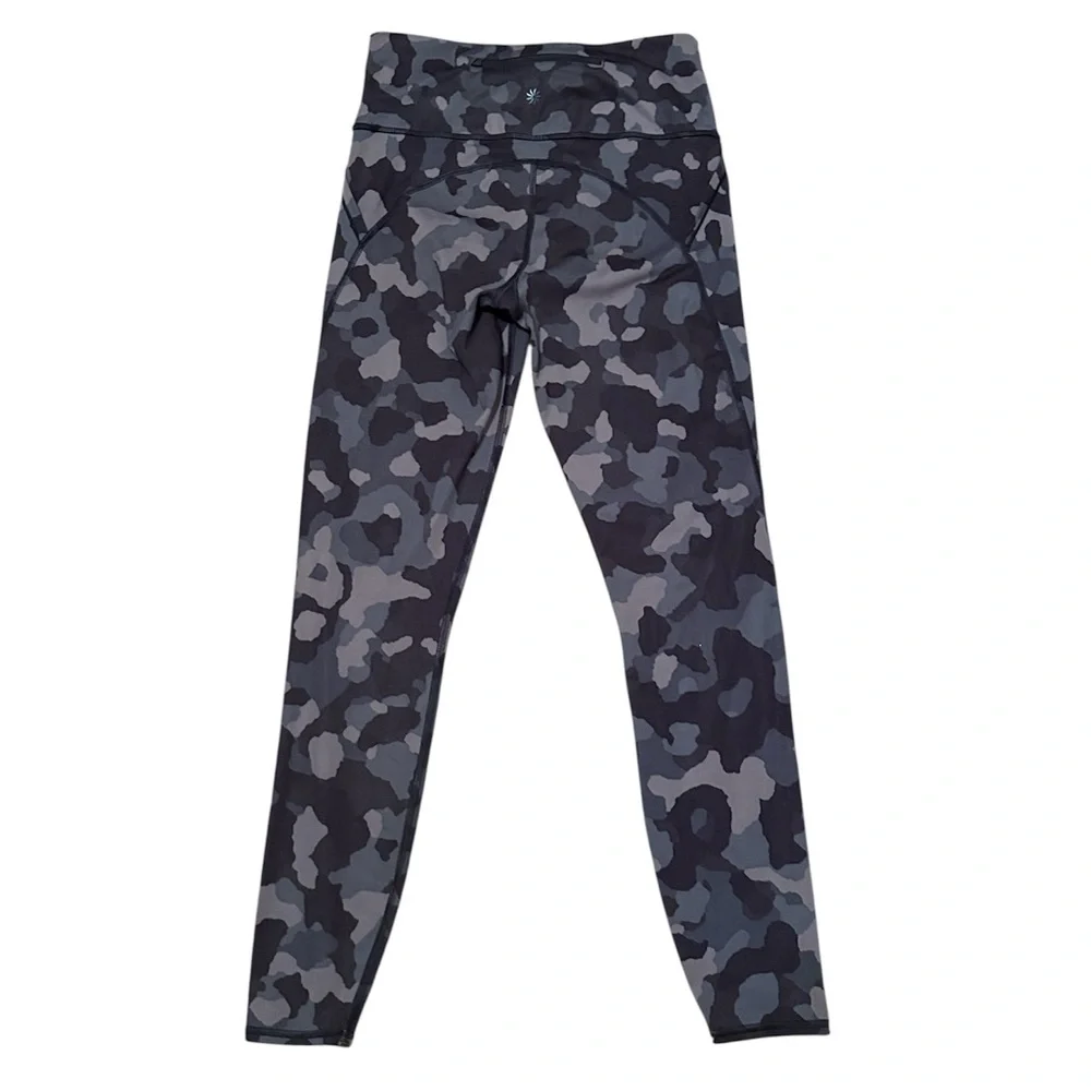 Athleta Camo Leggings Size S | Black Gray High Rise Pocket Workout Yoga Pants - Picture 3 of 6